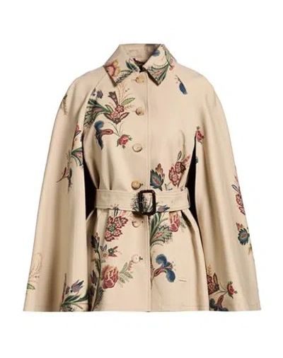 Etro Woman Overcoat & Trench Coat Sand Size 2 Cotton, Polyamide In Beige