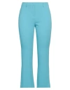 ETRO ETRO WOMAN PANTS AZURE SIZE 10 VISCOSE, ACETATE, ELASTANE