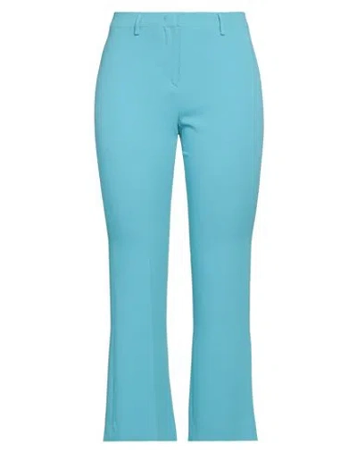Etro Woman Pants Azure Size 10 Viscose, Acetate, Elastane In Blue