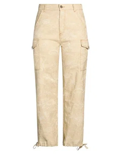 Etro Woman Pants Beige Size 6 Cotton, Linen, Elastane In Neutral