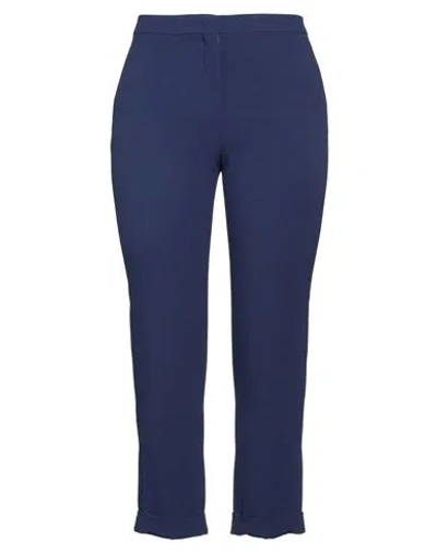 Etro Woman Pants Blue Size 10 Wool, Elastane