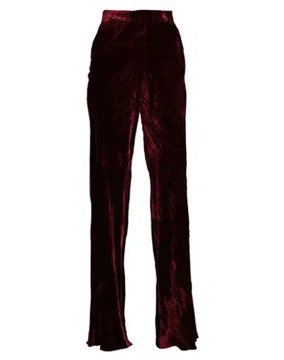 Etro Woman Pants Burgundy Size 6 Viscose, Silk In Red