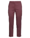 Etro Woman Pants Burgundy Size 4 Wool, Elastane