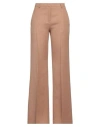 Etro Woman Pants Camel Size 10 Viscose, Virgin Wool In Beige