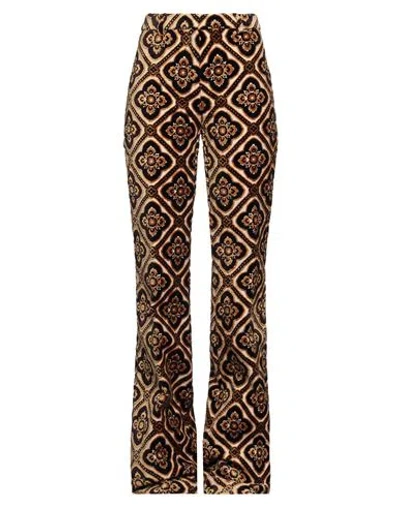 Etro Woman Pants Camel Size 8 Viscose, Cotton In Brown