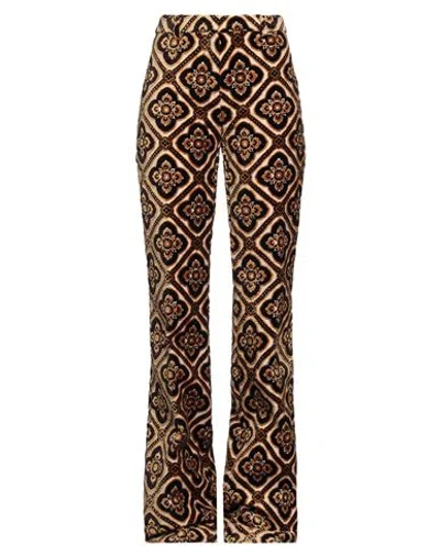 Etro Woman Pants Camel Size 6 Viscose, Cotton In Beige