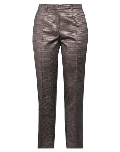 Etro Woman Pants Copper Size 8 Polyester, Cotton, Acrylic, Metallic Fiber In Orange
