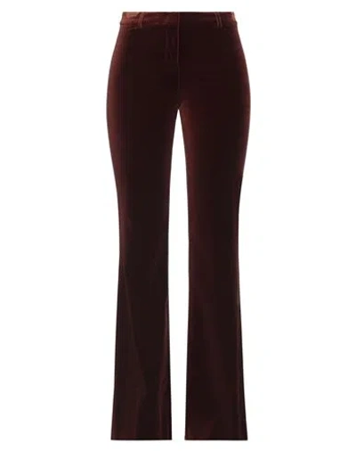 Etro Woman Pants Dark Brown Size 10 Cotton, Elastane