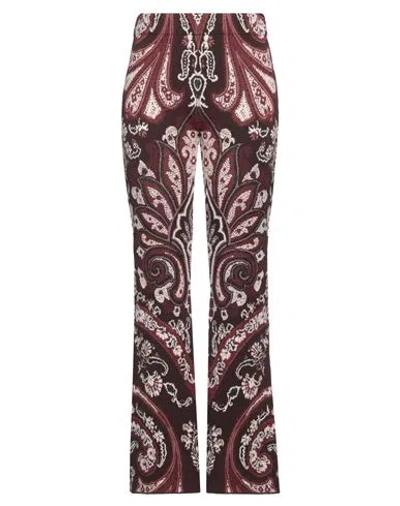 Etro Woman Pants Dark Brown Size 8 Wool, Viscose, Polyamide