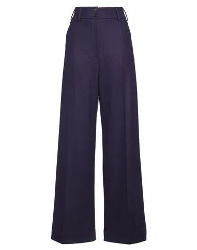 Etro Woman Pants Dark Purple Size 6 Virgin Wool