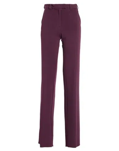 Etro Woman Pants Deep Purple Size 12 Wool