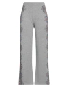Etro Woman Pants Grey Size 8 Virgin Wool, Viscose, Cashmere In Grey