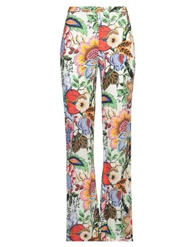 ETRO ETRO WOMAN PANTS IVORY SIZE 10 VISCOSE, ELASTANE