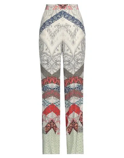 Etro Woman Pants Ivory Size 12 Silk In White