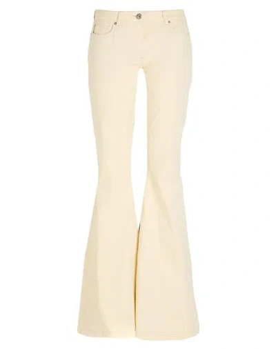 Etro Woman Pants Ivory Size 26 Cotton, Elastane In Multi