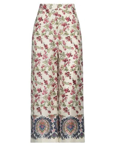 Etro Woman Pants Ivory Size 6 Silk In White