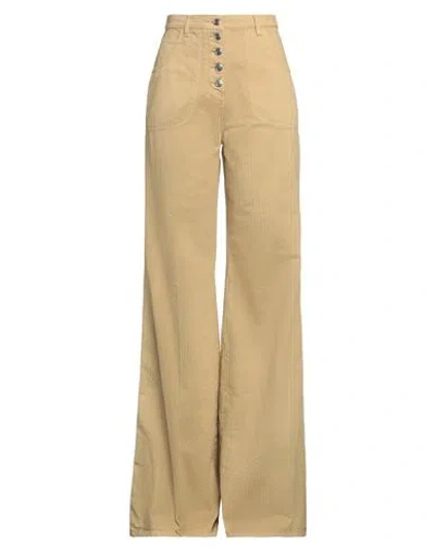 Etro Woman Pants Khaki Size 30 Cotton In Beige