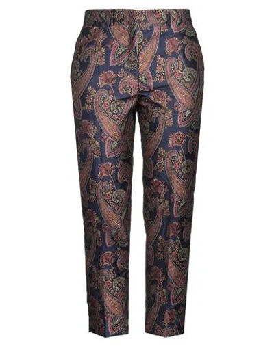 Etro Woman Pants Midnight Blue Size 10 Cotton, Polyester, Polyamide, Elastane