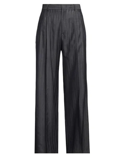 ETRO ETRO WOMAN PANTS MIDNIGHT BLUE SIZE 12 WOOL, VISCOSE