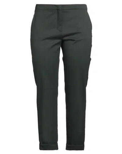 Etro Woman Pants Military Green Size 12 Wool, Elastane