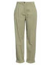 Etro High Waist Pleated Chino Pants With Cuffed Hem In Green