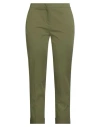Etro Woman Pants Military Green Size 6 Cotton, Elastane