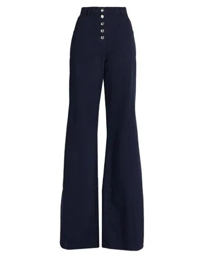 Etro Woman Pants Navy Blue Size 26 Cotton