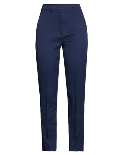 Etro Woman Pants Navy Size 10 Cotton, Polyamide, Elastane In Blue