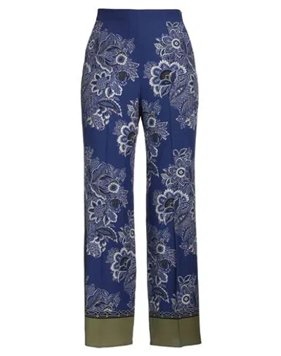 ETRO ETRO WOMAN PANTS NAVY SIZE 10 SILK