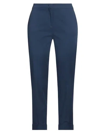 Etro Woman Pants Navy Size 4 Cotton, Elastane