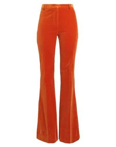 Etro Woman Pants Orange Size 2 Cotton, Elastane In Red