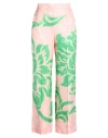 Etro Wide Printed Trousers In Silk Blend In Pink