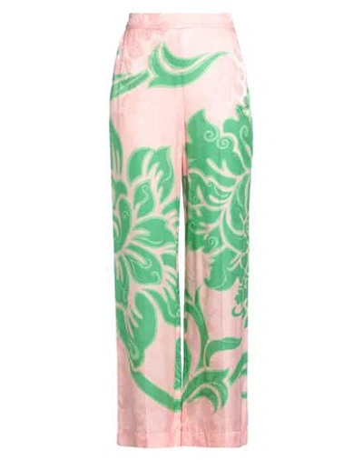 Etro Woman Pants Pink Size 8 Viscose, Silk In Green