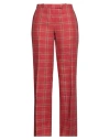 Etro Woman Pants Red Size 4 Linen, Wool, Silk In Red