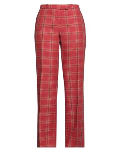 Etro Woman Pants Red Size 4 Linen, Wool, Silk