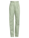 Etro Woman Pants Sage Green Size 8 Cotton, Elastane In Green
