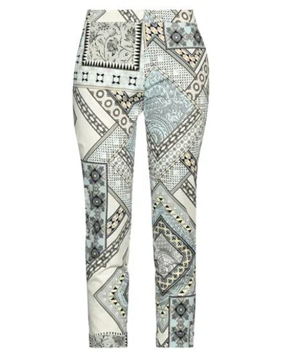 Etro Woman Pants Sky Blue Size 10 Cotton, Elastane