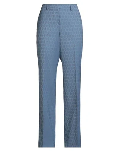 Etro Woman Pants Slate Blue Size 8 Wool