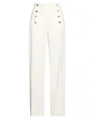 Etro Woman Pants White Size 10 Cotton, Elastane In Neutral