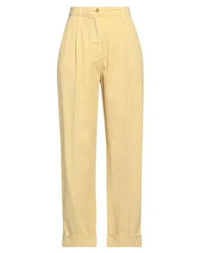 Etro Woman Pants Yellow Size 6 Cotton