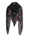 Etro Woman Scarf Black Size - Wool, Silk