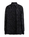 Etro Woman Shirt Black Size 10 Polyester, Metallic Fiber, Silk, Polyamide In Black