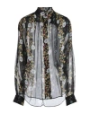 Etro Woman Shirt Black Size 6 Silk In Black