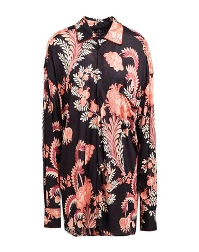 Etro Woman Shirt Black Size 6 Viscose, Nylon, Polyester