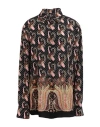 Etro All-over Patterned Long-sleeved Shirt In Black