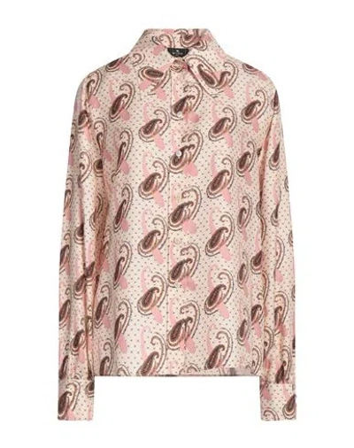 Etro Woman Shirt Blush Size 12 Silk In Pink