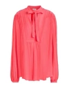 Etro Woman Shirt Coral Size 8 Silk, Polyester, Ceramic In Red