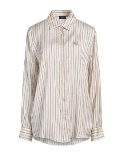 Etro Woman Shirt Cream Size 6 Silk In White