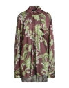 Etro Woman Shirt Dark Brown Size 2 Viscose, Nylon, Polyester