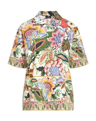 ETRO ETRO WOMAN SHIRT GREEN SIZE 6 COTTON